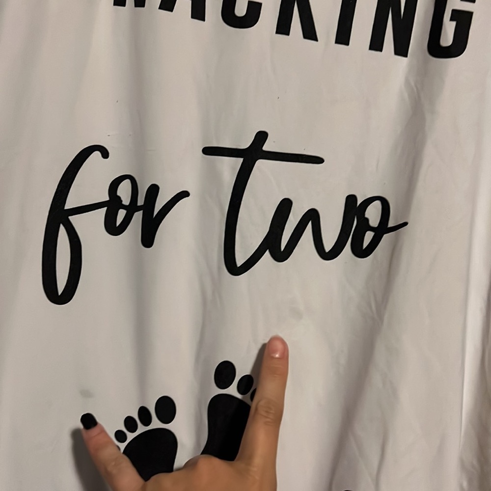 Snacking For 2 Maternity Short Sleeve Shirt - Picture 3 of 3